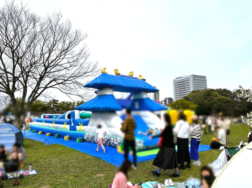 「さくらキッズパーク」は期間限定４月７日（日）まで。 ＜福岡城さくらまつり２０２４＞