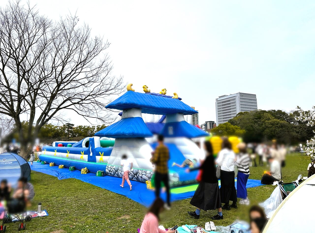 「さくらキッズパーク」は期間限定４月７日（日）まで。 ＜福岡城さくらまつり２０２４＞